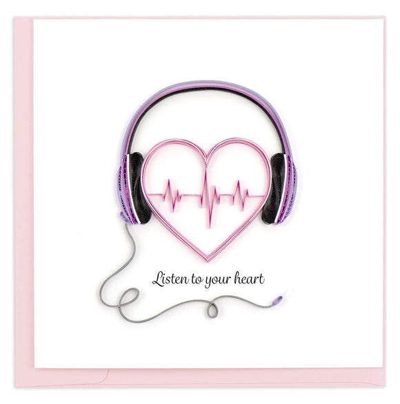 Quilled Listen to Your Heart Greeting Card Retired