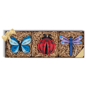 Quilled Insect 2D Ornaments Box Set of 3