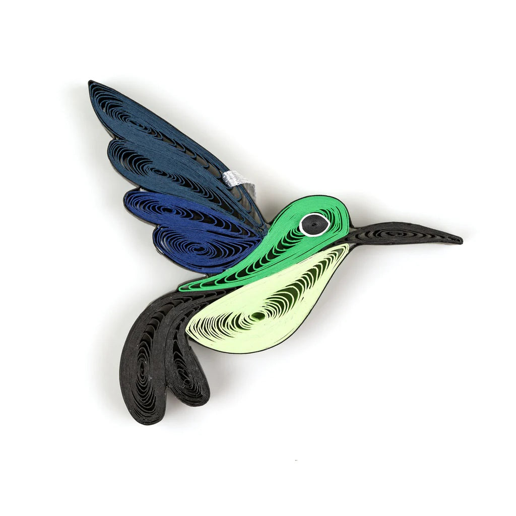 2D Quilled Hummingbird Ornament