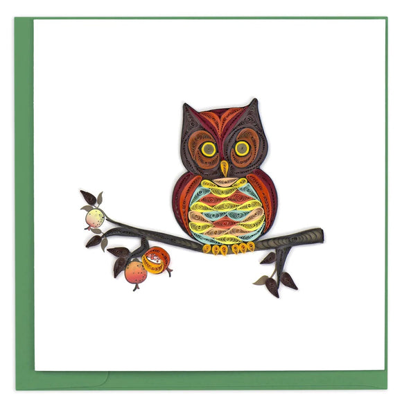 Quilled Owl Greeting Card Retired