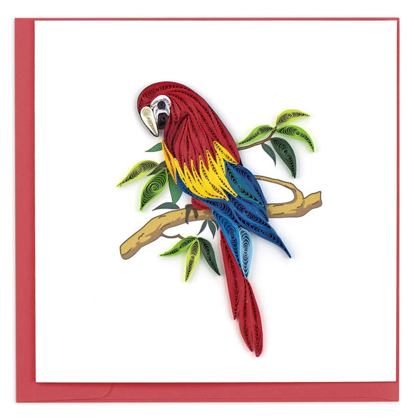 Quilled Parrot Greeting Card Retired
