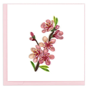Quilled Peach Blossom Greeting Card Retired