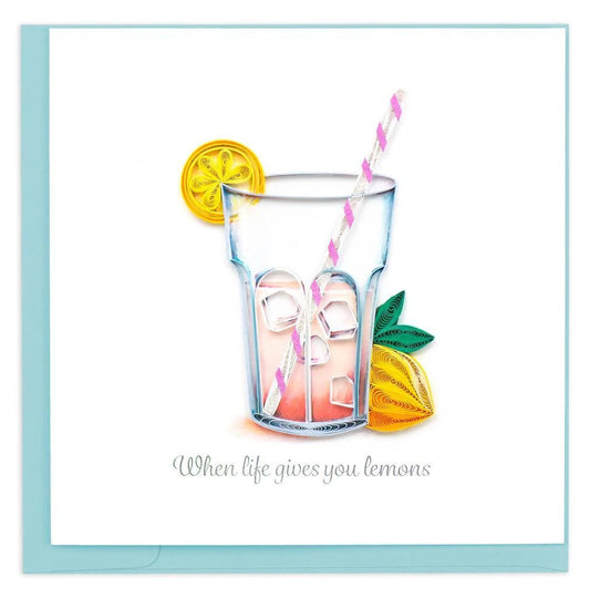 Quilled Pink Lemonade Greeting Card Retired