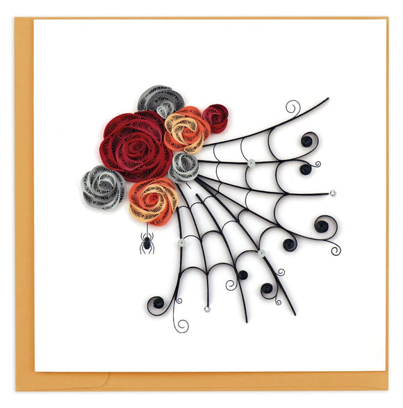 Quilled Spider's Web Greeting Card Retired