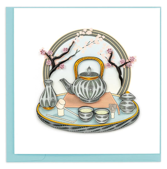 Quilled Tea Ceremony Greeting Card
