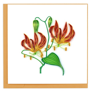 Quilled Tiger Lily Greeting Card Retired