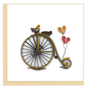 Quilled Vintage Bicycle Greeting Card Retired