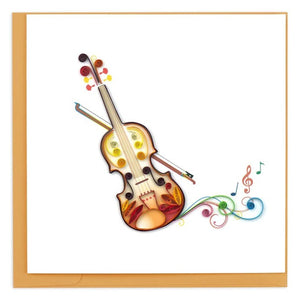 Quilled Violin Greeting Card Retired