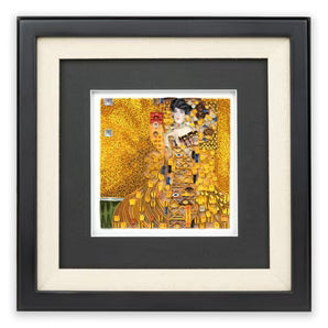 Quilled Card Frame with Linen Mat Black, Silver, Gold 6x6