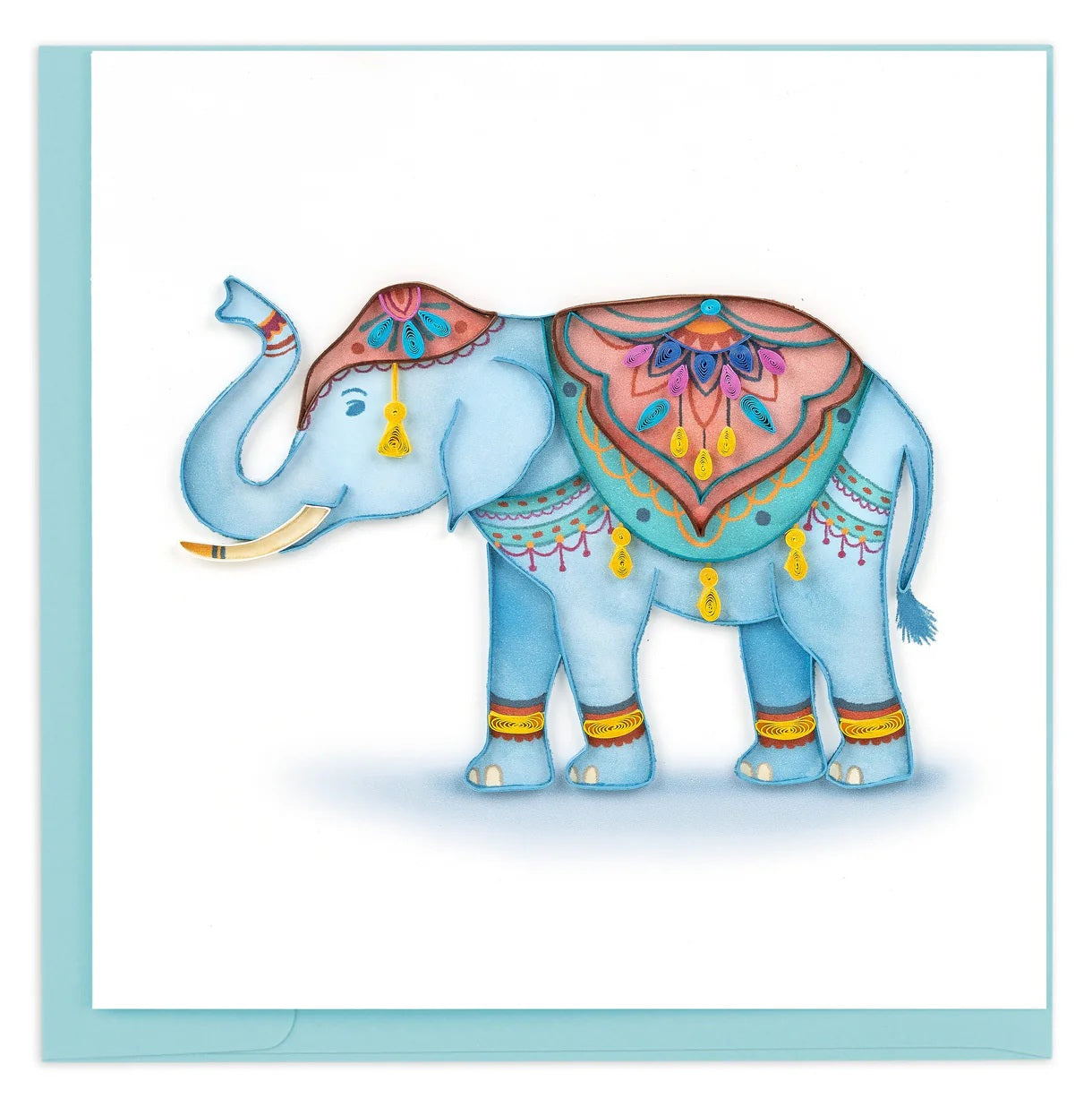 Quilled Decorated Elephant Greeting Card NEW 2026