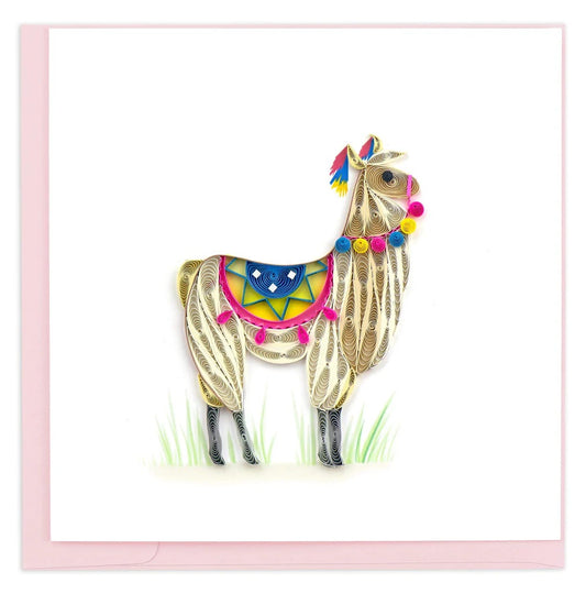 Quilled Llama Greeting Card Retired