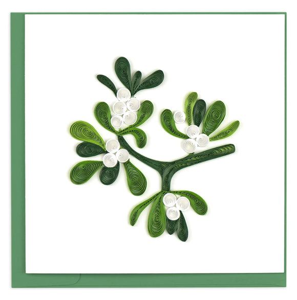 Quilled Mistletoe Greeting Card Retired
