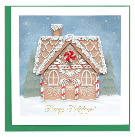 Quilled Gingerbread House Holiday Card