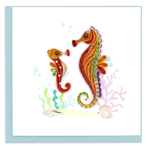 Quilled Seahorse Greeting Card Retired