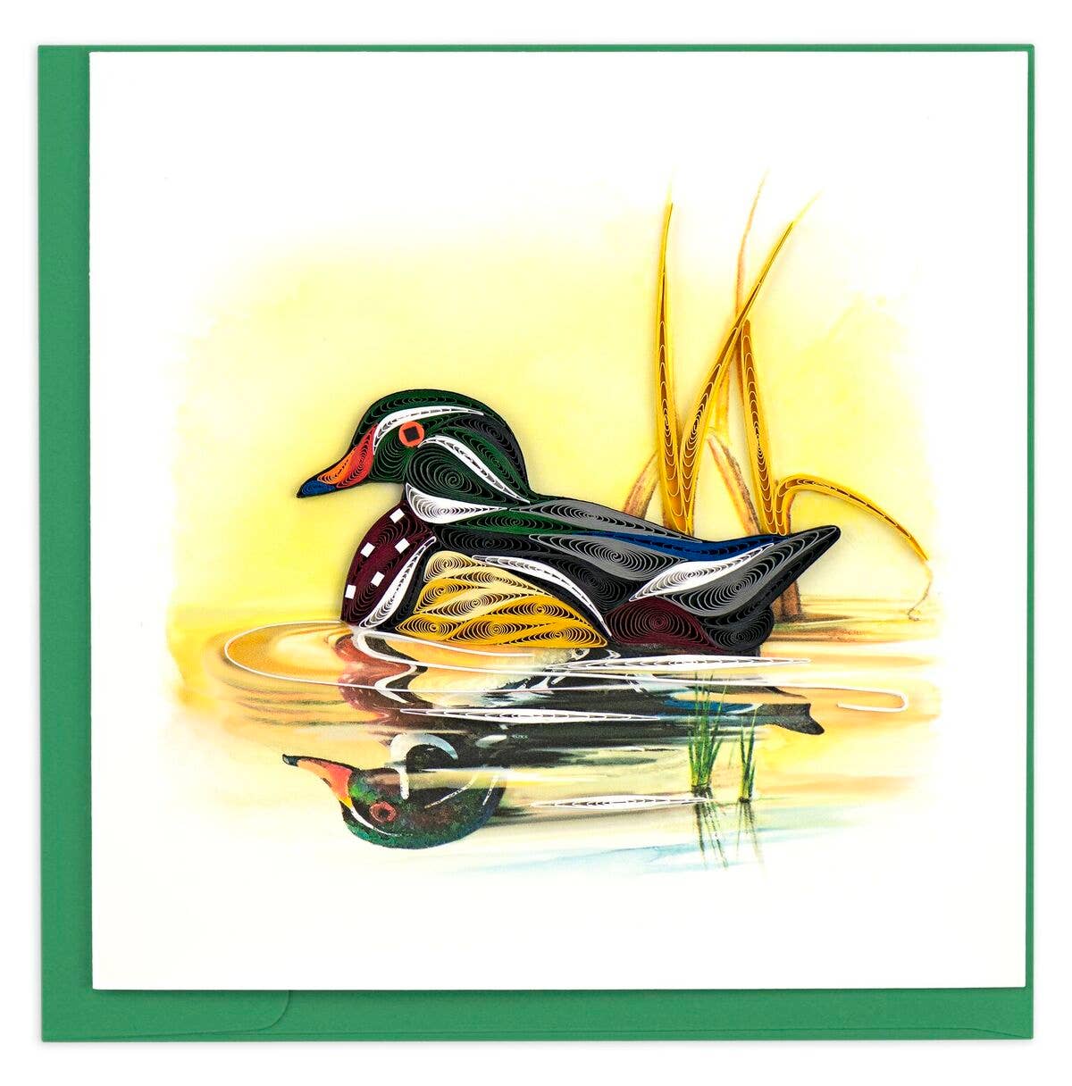 Quilled Wood Duck Greeting Card Retired