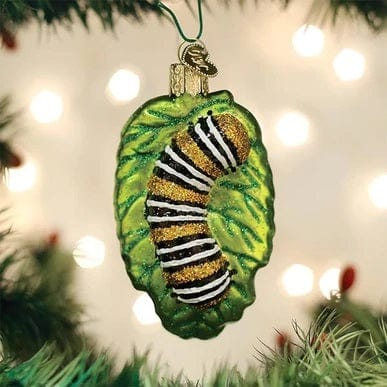 Old World Fuzzy Caterpillar Ornament