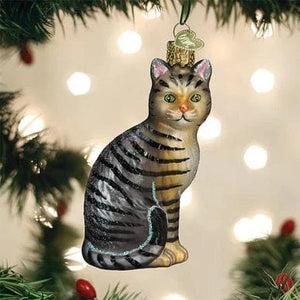 Old World Tabby Cat Ornament