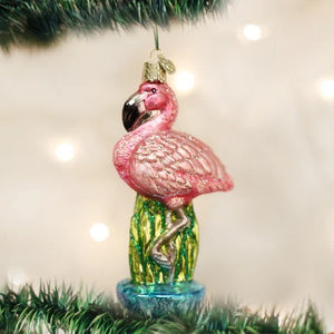 Old World Flamingo Ornament