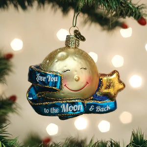 Old World Love You To The Moon & Back Ornament