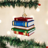Old World Stack Of Books Ornament