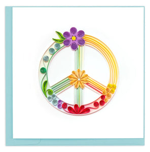 Quilled Peace Sign Greeting Card