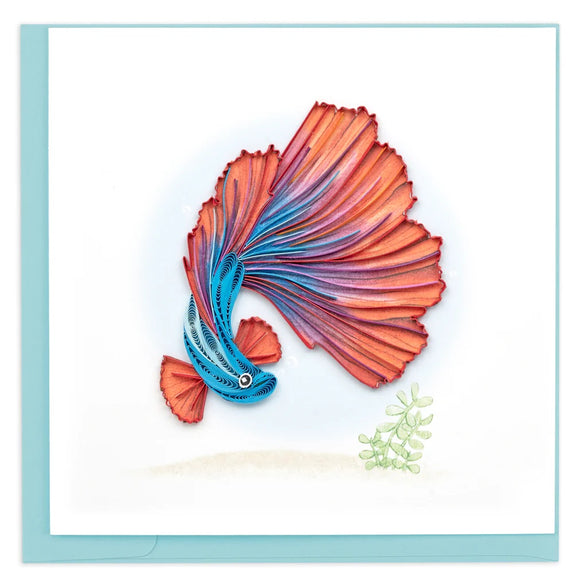 Quilled Betta Fish Greeting Card NEW 2023