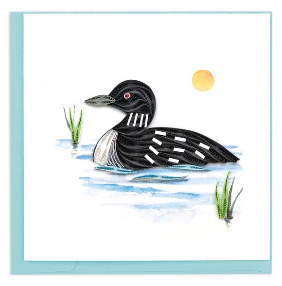 Quilled Loon Greeting Card NEW FOR 2023