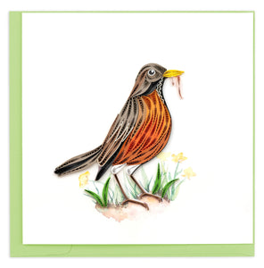 Quilled Robin with Worm  New 2023