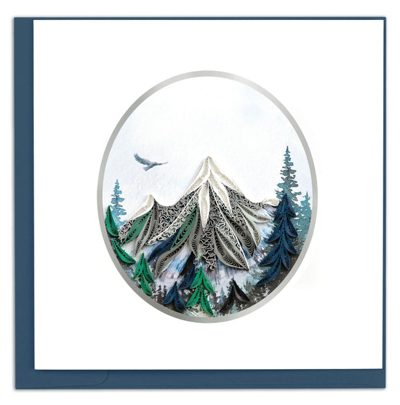 Quilled Mountain Landscape Greeting Card NEW FOR 2023