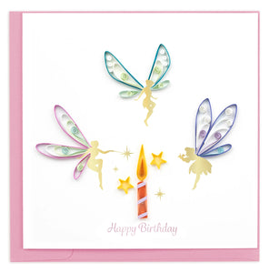 Quilled Birthday Fairies Greeting Card NEW 2023