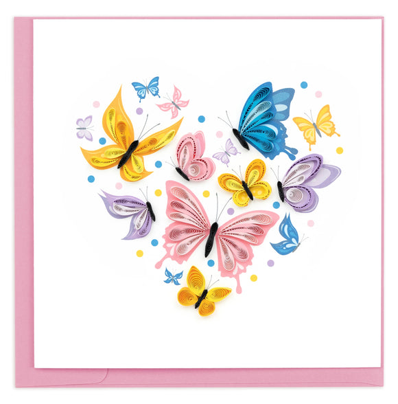 Quilled Butterfly Heart Greeting Card
