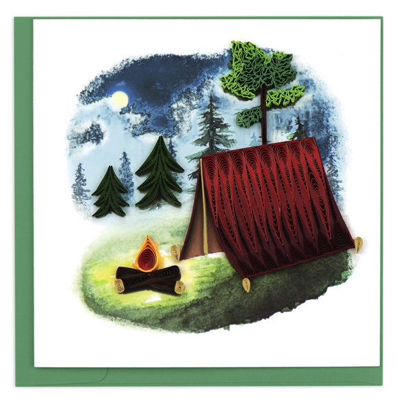 Quilled Camping Greeting Card