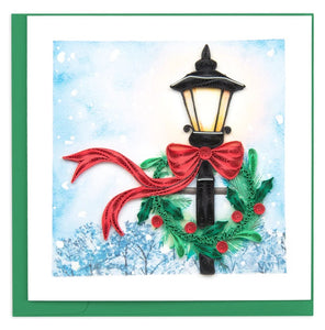 Quilling Greeting Card Holiday Lamp Post