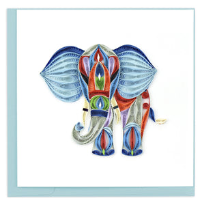 Quilled Abstract Elephant Greeting Card