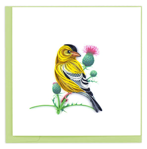 Quilled American Goldfinch Greeting Card