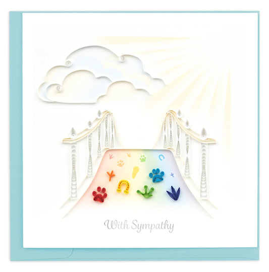 Quilled Rainbow Bridge Greeting Card