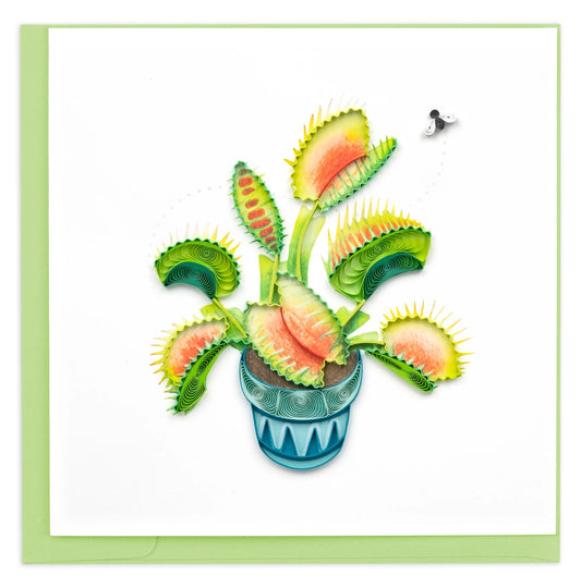 Quilled Venus Flytrap Greeting Card
