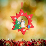 Alexander Taron Ornaments Christian Ulbricht Ornament - Assorted Red Stars with Snowman/Santa/Angel