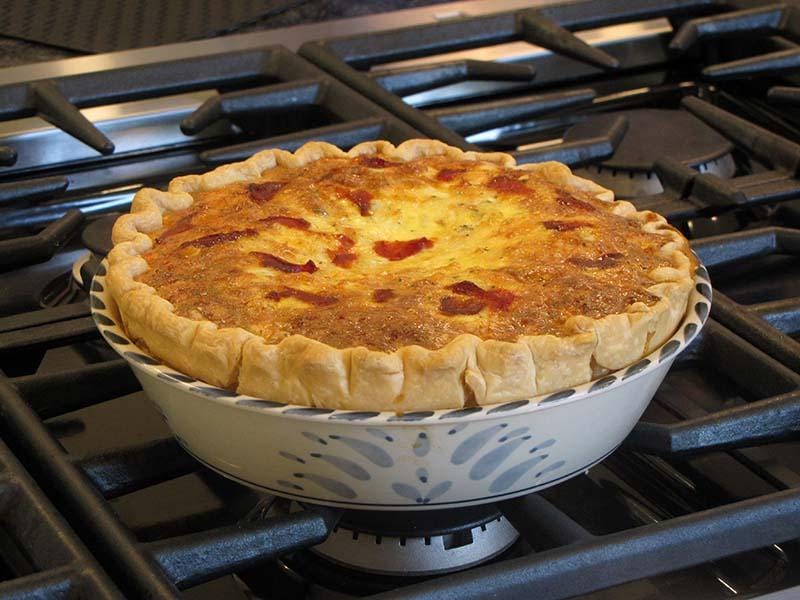 Blue Crab Hand Painted Stoneware Pie/Quiche Dish Set of 2.