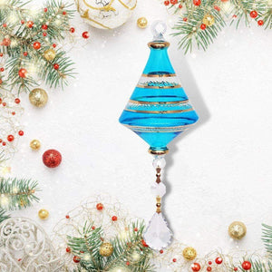 Egyptian Museum Glass Small Cone Shape with Crystals 0-158C.