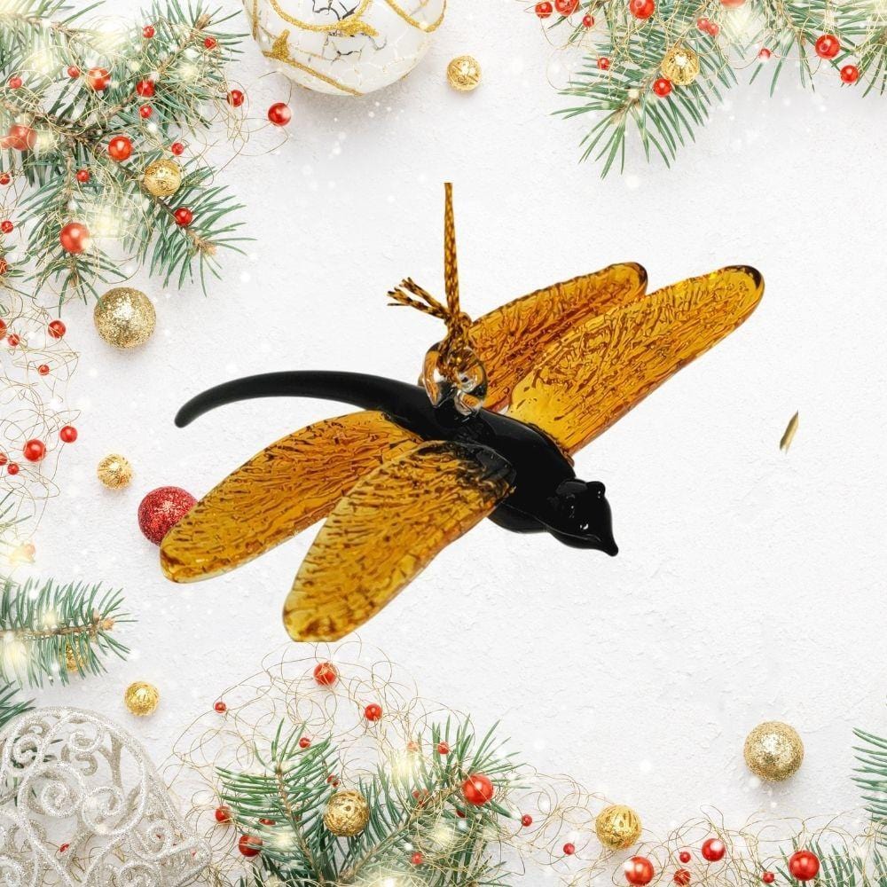 Egyptian Museum Glass Dragonfly with Colored Wings 0-951.