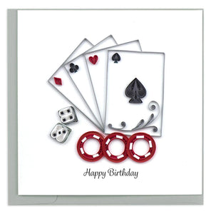 Quilled Casino Birthday Card RETIRED