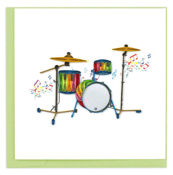 Quilled Drum Set Greeting Card RETIRED
