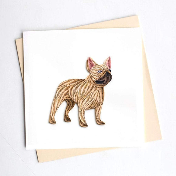 Quilled French Bulldog Greeting Card RETIRED