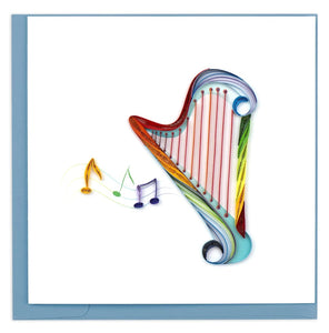 Quilled Harp Greeting Card RETIRED