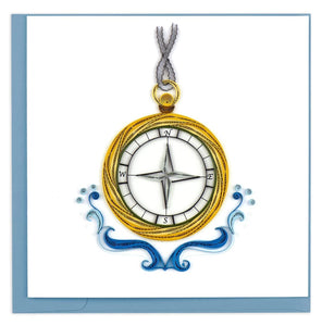 Quilled Nautical Compass Greeting Card RETIRED