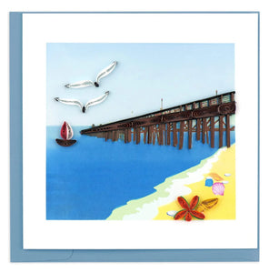 Quilled Pier Greeting Card RETIRED