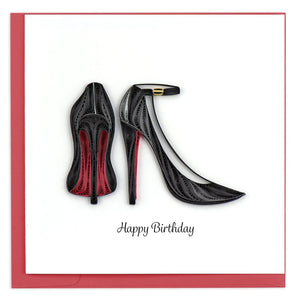 Quilled Red Bottom Heels Birthday Card RETIRED