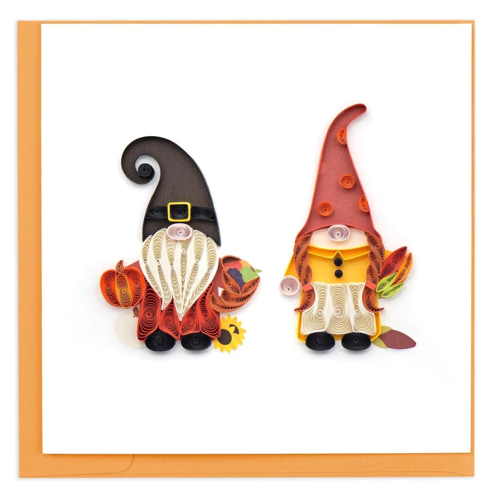 Quilled Thanksgiving Gnomes Greeting Card RETIRED