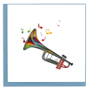 Quilled Trumpet Greeting Card RETIRED